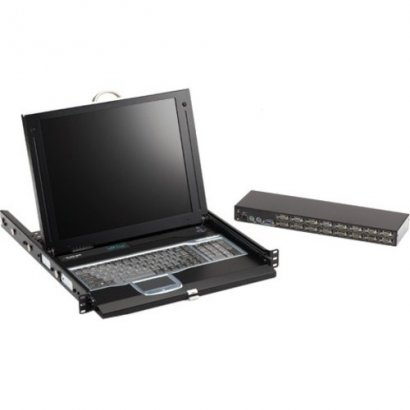 Black Box ServTray Complete, 17", 16-Port KVM Switch Module, USB and PS/2 KVT417A-16UV-R2