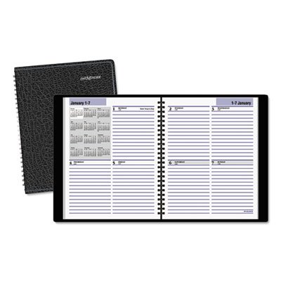 DayMinder Seven-Day Weekly Planner, 6 7/8 x 8 3/4, Black, 2016 AAGG53500