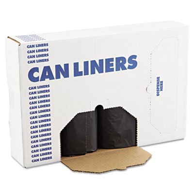 BWK 518 SH-Grade Can Liners, 43 x 47, 56gal, 1.2mil, Black, 10 Bags/Roll, 10 Rolls/CT BWK518