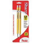 Sharp Mechanical Drafting Pencil, 0.9 mm, Yellow Barrel, 2/Pack PENP209BP2K6