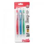 Pentel Sharp Mechanical Pencil, 0.5 mm, HB (#2.5), Black Lead, Assorted Barrel Colors, 3/Pack PENP205MBP3M1