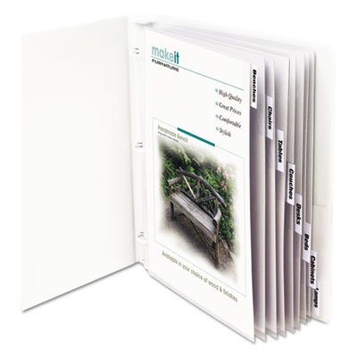 C-Line Sheet Protectors with Index Tabs, Clear Tabs, 2", 11 x 8 1/2, 8/ST CLI05587