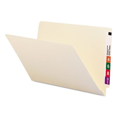 Smead Shelf Folders, Straight Cut, Single-Ply End Tab, Legal, Manila, 100/Box SMD27100