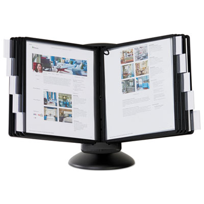 Durable 553901 SHERPA Motion Desk Reference System, 10 Panels, Black Borders DBL553901