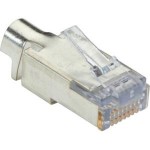 Black Box Shielded CAT6 EZ-RJ45 Modular Plugs, 100-Pack C6EZSP-100PAK