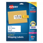 Avery Shipping Labels w/ TrueBlock Technology, Laser Printers, 2 x 4, White, 10/Sheet, 25 Sheets/Pack AVE5263