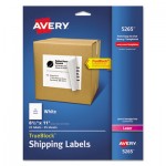 Avery Shipping Labels with TrueBlock Technology, Laser Printers, 8.5 x 11, White, 25/Pack AVE5265
