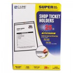 C-Line Shop Ticket Holders, Stitched, Both Sides Clear, 75", 9 x 12, 25/BX CLI46912