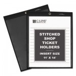 C-Line Shop Ticket Holders, Stitched, One Side Clear, 75 Sheets, 11 x 14, 25/BX CLI45114