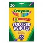 Crayola 684036 Short-Length Colored Pencil Set, 3.3 mm, 2B (#1), Assorted Lead/Barrel Colors, 36/Pack CYO684036