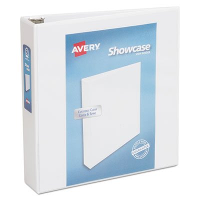 Avery Showcase Economy View Binder w/Round Rings, 11 x 8 1/2, 2" Cap, White AVE19701