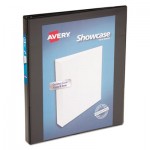 Avery Showcase Economy View Binder w/Round Rings, 11 x 8 1/2, 1/2" Cap, Black AVE19550