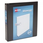 Avery Showcase Economy View Binder w/Round Rings, 11 x 8 1/2, 1 1/2" Cap, Black AVE19650