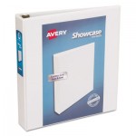 Avery Showcase Economy View Binder with Round Rings, 3 Rings, 1.5" Capacity, 11 x 8.5, White AVE19651