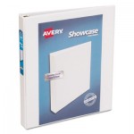 Avery Showcase Economy View Binder with Round Rings, 3 Rings, 1" Capacity, 11 x 8.5, White AVE19601