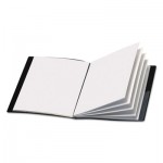 ShowFile Display Book w/Custom Cover Pocket, 12 Letter-Size Sleeves, Black CRD50132
