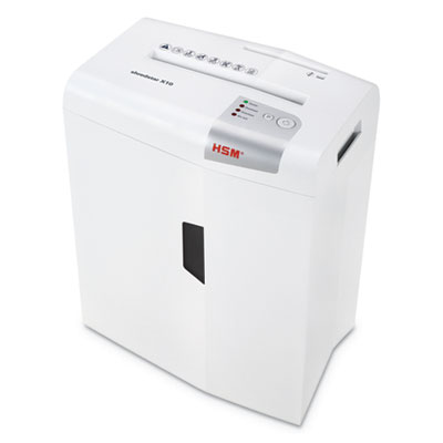 HSM HSM1045 shredstar X10 Cross-Cut Shredder, Shreds up to 10 Sheets, 5.5-Gallon Capacity HSM1045