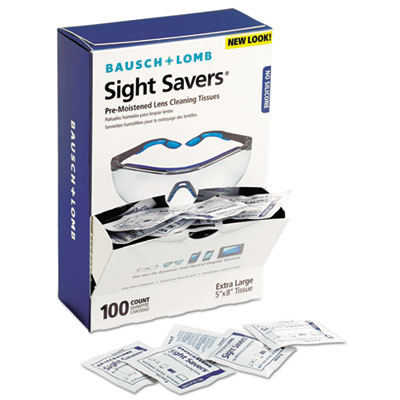 Bausch & Lomb 8574GM Sight Savers Premoistened Lens Cleaning Tissues, 100/Box, 10 Boxes/Carton BAL8574GMCT
