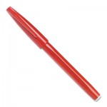 Pentel Sign Pen, .7mm, Red Barrel/Ink, Dozen PENS520B