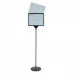 Quartet Sign(ware) Pedestal Sign, 14 x 11, Black QRT3655