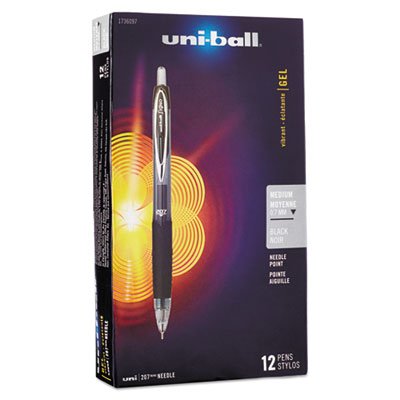 Uni-Ball Signo 207 Roller Ball Retractable Gel Pen, Black Ink, Medium SAN1736097