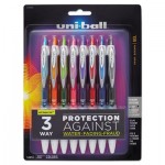 Uni-Ball Signo Gel 207 Roller Ball Retractable Gel Pen, Assorted Ink, Medium, 8/Set SAN1739929