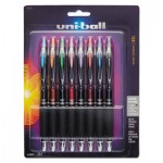 Uni-Ball Signo Gel 207 Roller Ball Retractable Gel Pen, Assorted Ink, Medium, 8/Set SAN40110