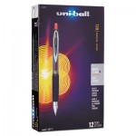 Uni-Ball Signo Gel 207 Roller Ball Retractable Gel Pen, Red Ink, Micro Fine, Dozen SAN61257