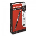 Uni-Ball Signo Retractable Gel Pen, 0.7mm, Black Ink, Black/Metallic Barrel, Dozen UBC65940