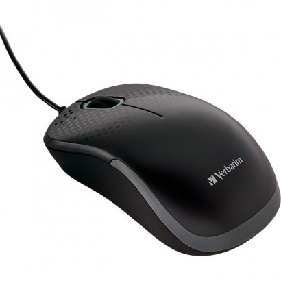 Verbatim Silent Corded Optical Mouse - Black 99790