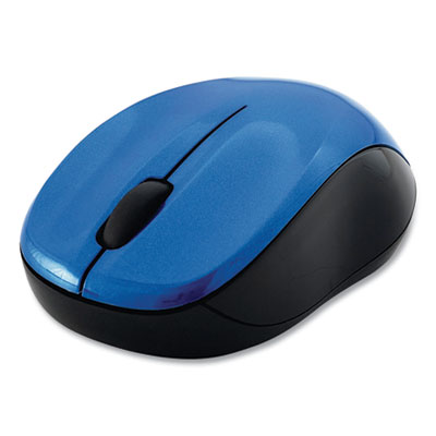 Verbatim Silent Wireless Blue LED Mouse, 2.4 GHz Frequency/32.8 ft Wireless Range, Left/Right Hand Use, Blue