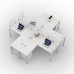 Boss Simple System 4-unit Desk SGSD019101WT