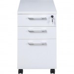 Boss Simple System Mobile Pedestal Box/Box/File, White S504-WT