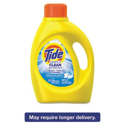 10037000891298 Simply Clean & Fresh Laundry Detergent, Refreshing Breeze, 100oz Bottle, 4/Crtn PGC89129