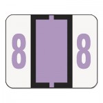 Smead Single Digit End Tab Labels, Number 8, Lavender, 500/Roll SMD67378