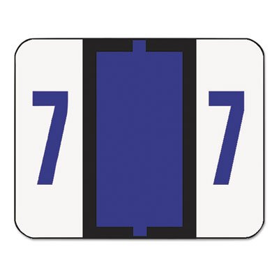 Smead Single Digit End Tab Labels, Number 7, Purple, 500/Roll SMD67377