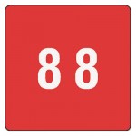 Smead Single Digit End Tab Labels, Number 8, Red, 250/Roll SMD67428