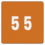 Smead Single Digit End Tab Labels, Number 5, Brown, 250/Roll SMD67425