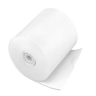 Pm Company 7702 Single Ply Cash Register/POS Rolls, 3" x 150 ft., White, 50/Carton PMC07702