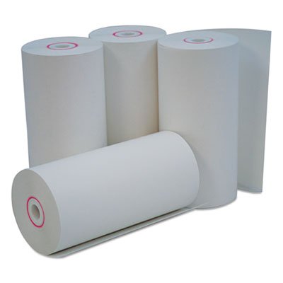 UNV35765 Single-Ply Thermal Paper Rolls, 4 3/8" x 127 ft, White, 50/Carton UNV35765
