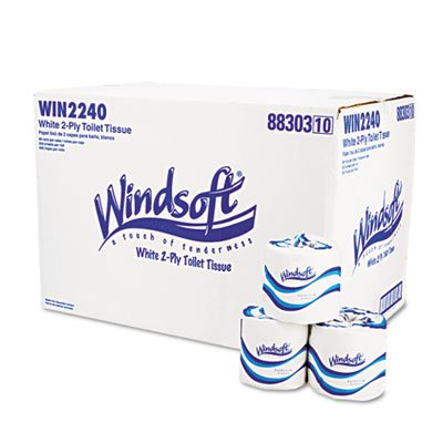 WIN 2240 Single Roll Bath Tissue, 500 Sheets/Roll, 96 Rolls/Carton WIN2240