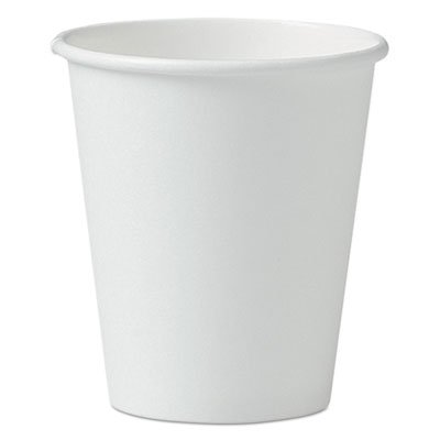 376W-2050 Single-Sided Poly Paper Hot Cups, 6oz, White, 50/Pack, 20 Packs/Carton SCC376W