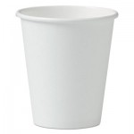 376W-2050 Single-Sided Poly Paper Hot Cups, 6oz, White, 50/Pack, 20 Packs/Carton SCC376W