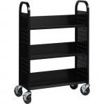 Lorell Single-sided Steel Book Cart 99933