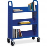 Lorell Single-sided Steel Book Cart 99934