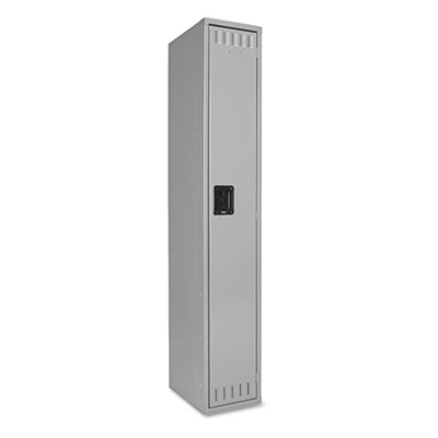 Tennsco Single Tier Locker, 12w x 18d x 72h, Medium Gray TNNSTS121872AMG