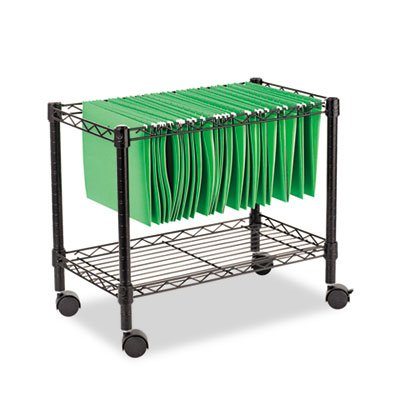 ALEFW601424BL Single-Tier Rolling File Cart, 24w x 14d x 21h, Black ALEFW601424BL