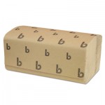 BWK 6210 Singlefold Paper Towels, Natural, 9 x 9 9/20, 250/Pack, 16 Packs/Carton BWK6210