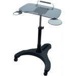 Ergoguys Sit and Stand Mobile Laptop Workstation, Glass LPD010G