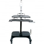 Aidata Sit and Stand Mobile LCD Workstation with Monitor Mount LDC003P